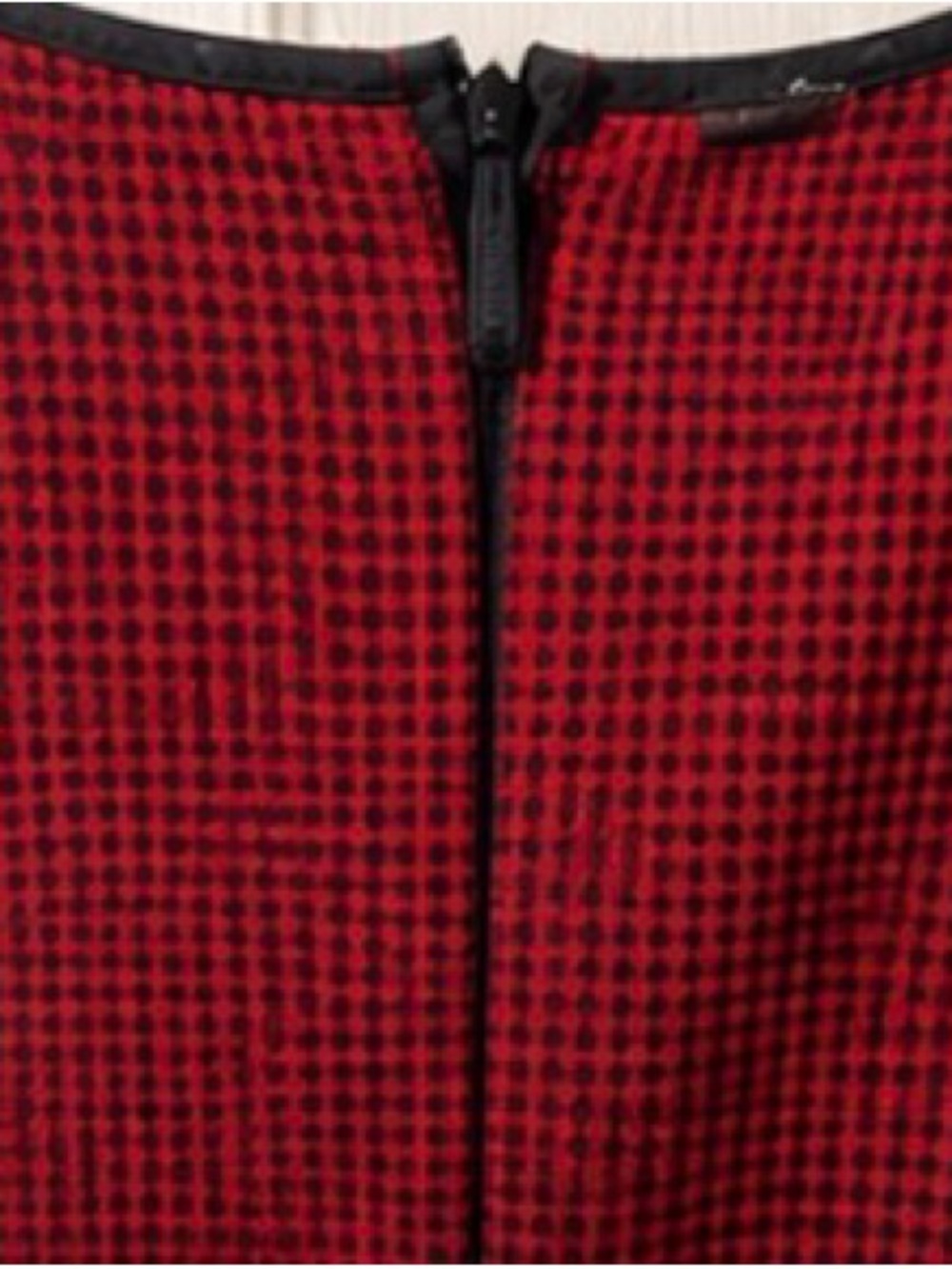JACOB Red & Black Check Fit & Flare Dress Bow Waist Small - Picture 6 of 6